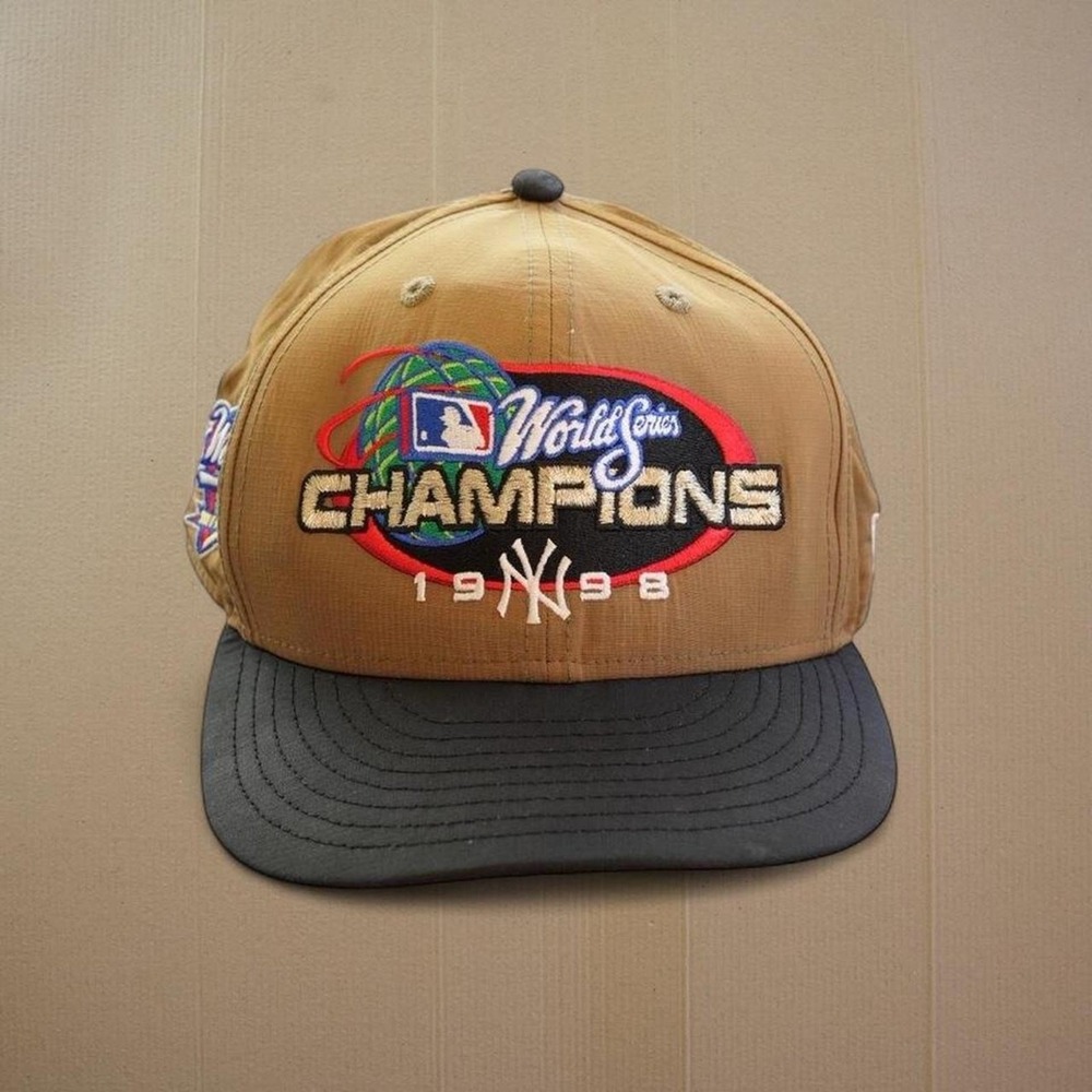 New Era 59 Fifty MLB Cooperstown Cap Men Sz 7 Tan 1998 World Series New York